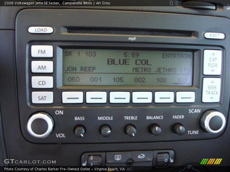Campanella White / Art Grey 2008 Volkswagen Jetta SE Sedan