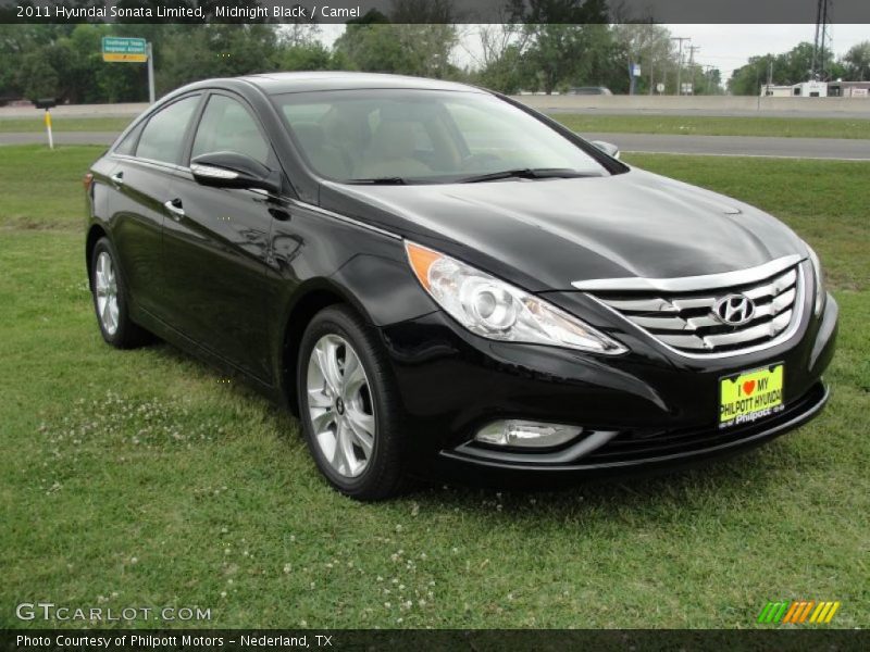 Midnight Black / Camel 2011 Hyundai Sonata Limited