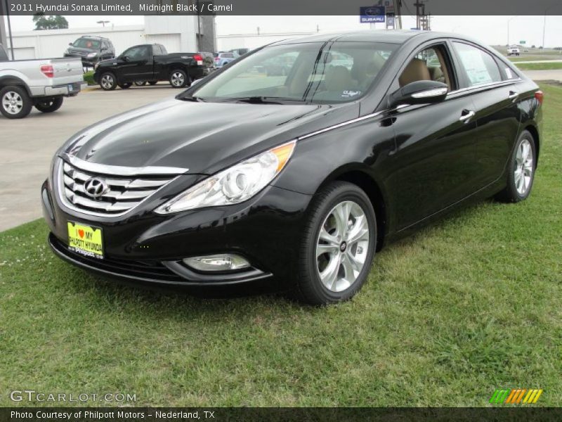 Midnight Black / Camel 2011 Hyundai Sonata Limited