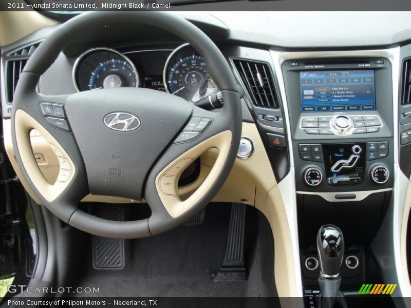 Midnight Black / Camel 2011 Hyundai Sonata Limited