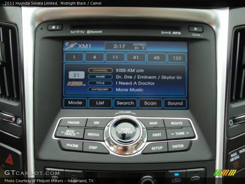 Midnight Black / Camel 2011 Hyundai Sonata Limited