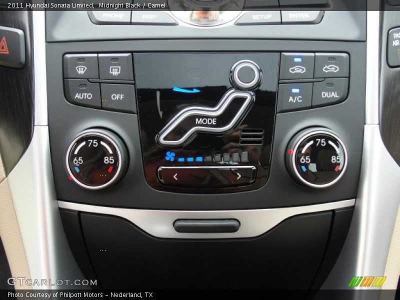 Midnight Black / Camel 2011 Hyundai Sonata Limited