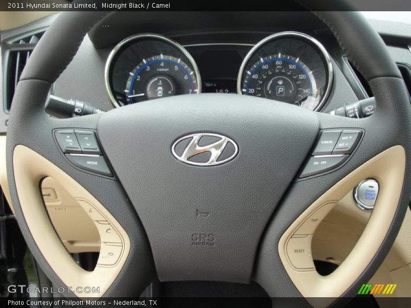 Midnight Black / Camel 2011 Hyundai Sonata Limited
