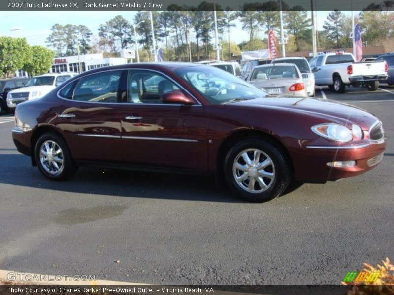 Dark Garnet Metallic / Gray 2007 Buick LaCrosse CX