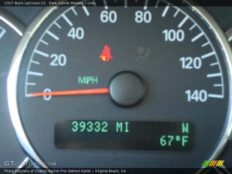 Dark Garnet Metallic / Gray 2007 Buick LaCrosse CX