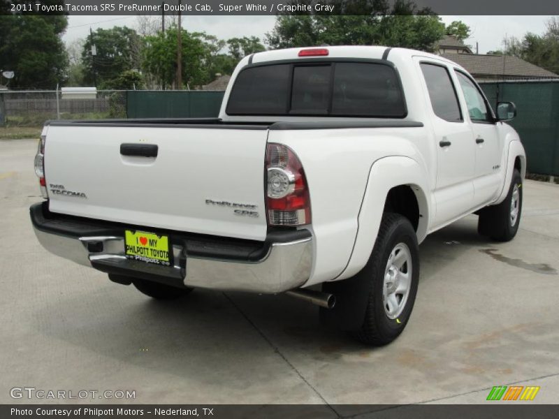 Super White / Graphite Gray 2011 Toyota Tacoma SR5 PreRunner Double Cab