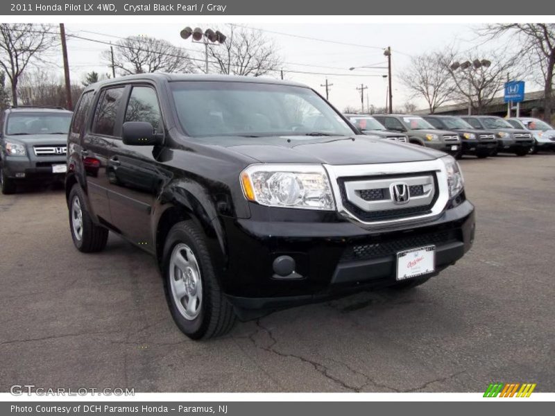 Crystal Black Pearl / Gray 2011 Honda Pilot LX 4WD