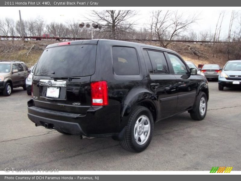 Crystal Black Pearl / Gray 2011 Honda Pilot LX 4WD