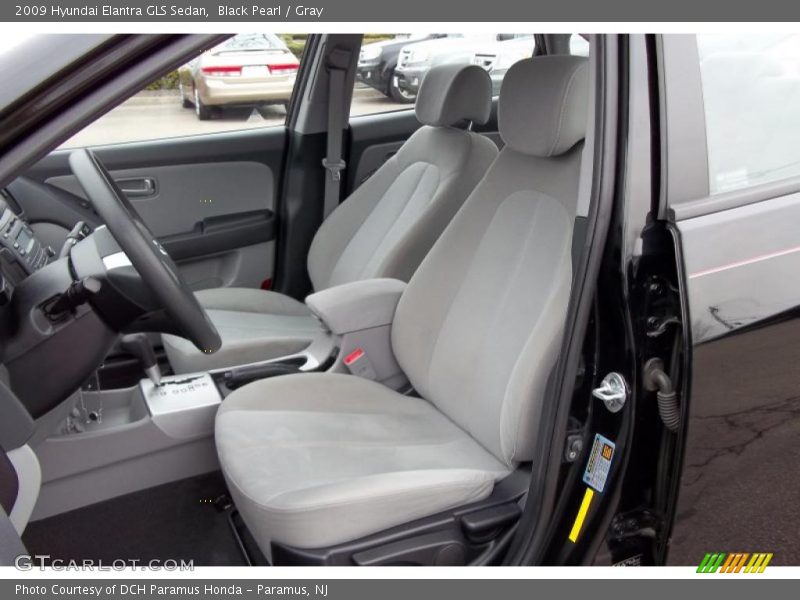 Black Pearl / Gray 2009 Hyundai Elantra GLS Sedan