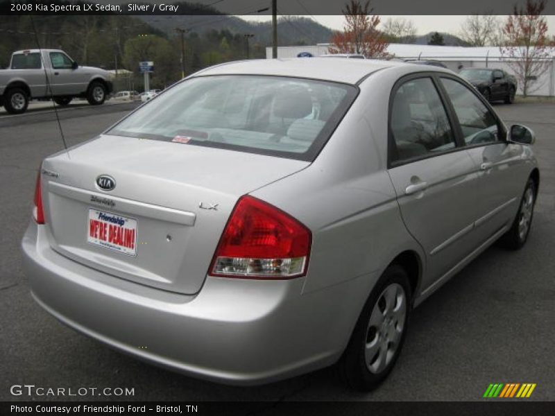 Silver / Gray 2008 Kia Spectra LX Sedan