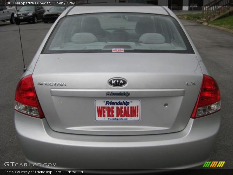 Silver / Gray 2008 Kia Spectra LX Sedan
