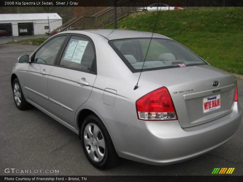 Silver / Gray 2008 Kia Spectra LX Sedan