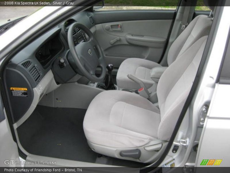 Silver / Gray 2008 Kia Spectra LX Sedan
