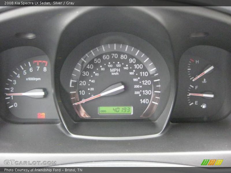 Silver / Gray 2008 Kia Spectra LX Sedan