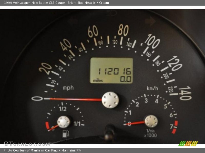 Bright Blue Metallic / Cream 1999 Volkswagen New Beetle GLS Coupe