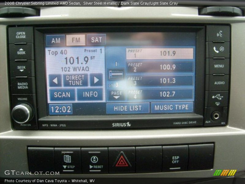 Silver Steel Metallic / Dark Slate Gray/Light Slate Gray 2008 Chrysler Sebring Limited AWD Sedan