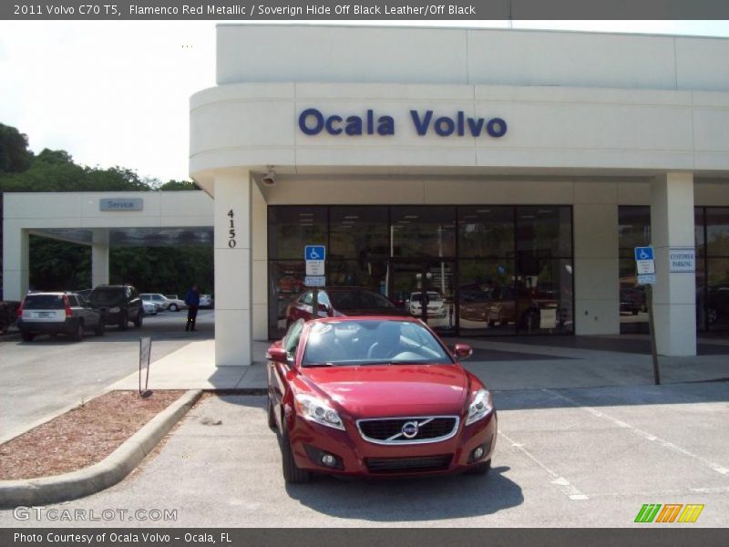 Flamenco Red Metallic / Soverign Hide Off Black Leather/Off Black 2011 Volvo C70 T5