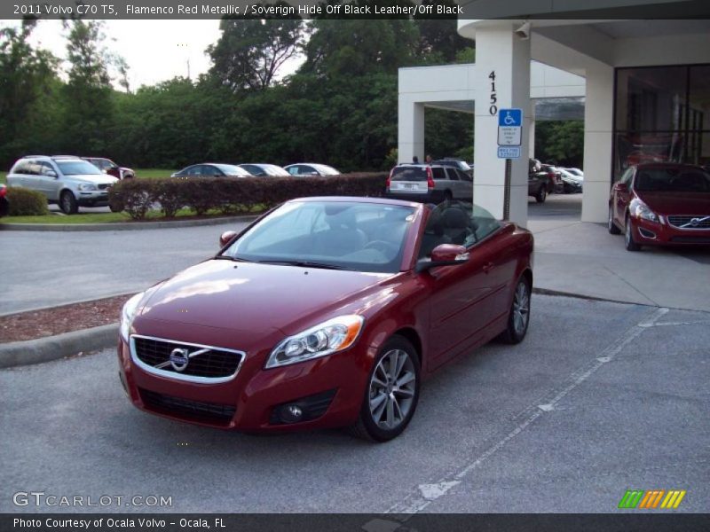 Flamenco Red Metallic / Soverign Hide Off Black Leather/Off Black 2011 Volvo C70 T5