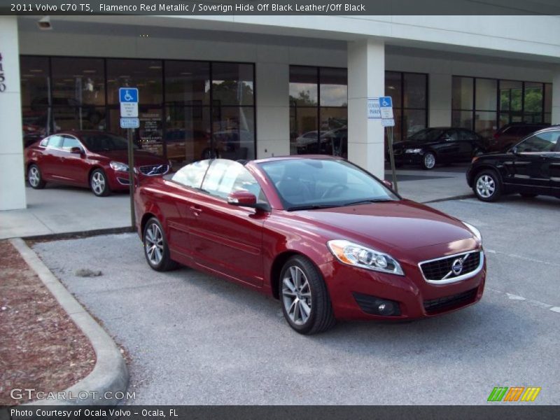 Flamenco Red Metallic / Soverign Hide Off Black Leather/Off Black 2011 Volvo C70 T5