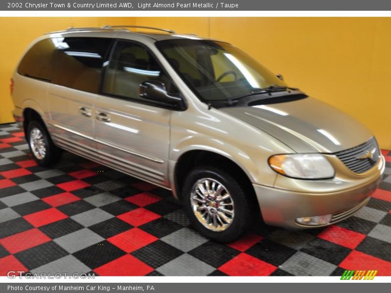 Light Almond Pearl Metallic / Taupe 2002 Chrysler Town & Country Limited AWD