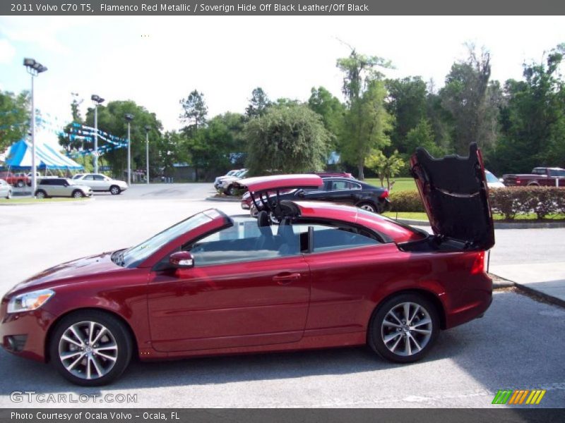Flamenco Red Metallic / Soverign Hide Off Black Leather/Off Black 2011 Volvo C70 T5