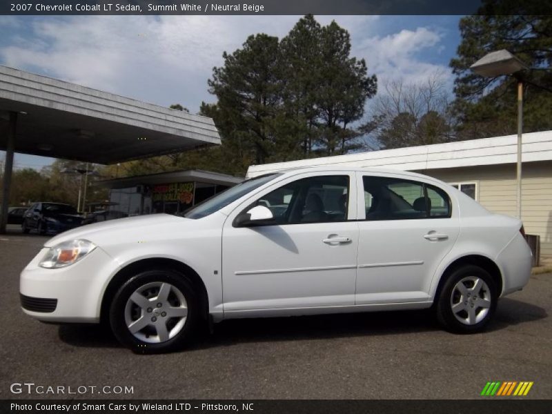 Summit White / Neutral Beige 2007 Chevrolet Cobalt LT Sedan