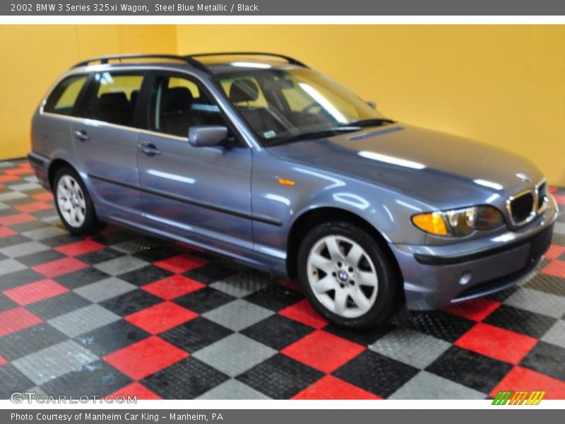 Steel Blue Metallic / Black 2002 BMW 3 Series 325xi Wagon