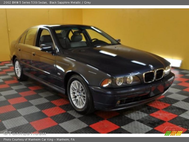 Black Sapphire Metallic / Grey 2002 BMW 5 Series 530i Sedan