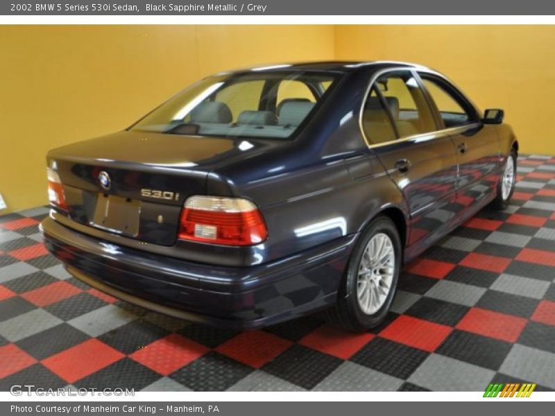 Black Sapphire Metallic / Grey 2002 BMW 5 Series 530i Sedan