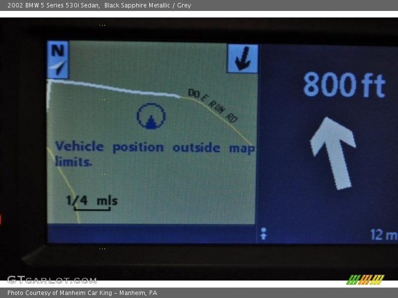 Black Sapphire Metallic / Grey 2002 BMW 5 Series 530i Sedan