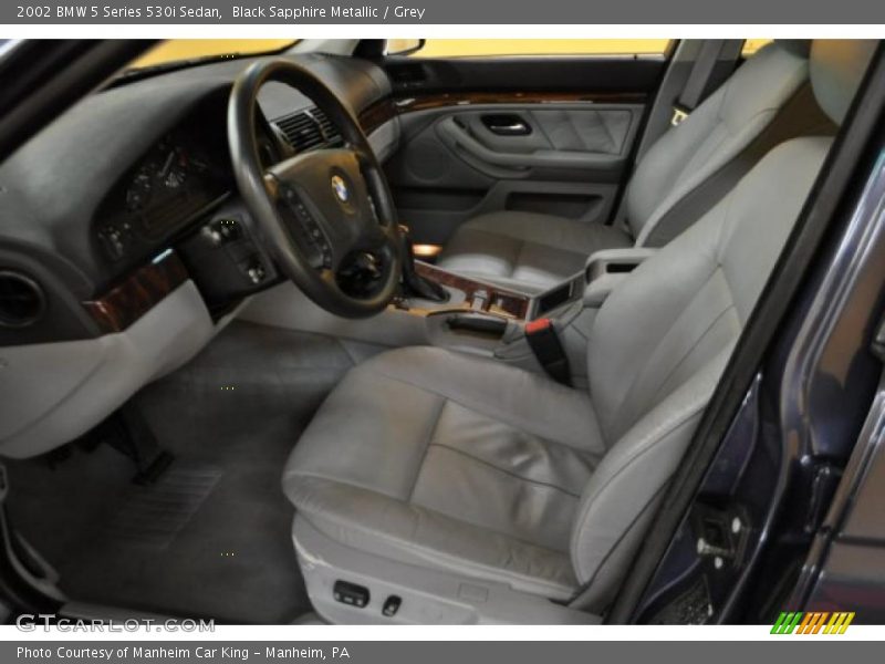 Black Sapphire Metallic / Grey 2002 BMW 5 Series 530i Sedan