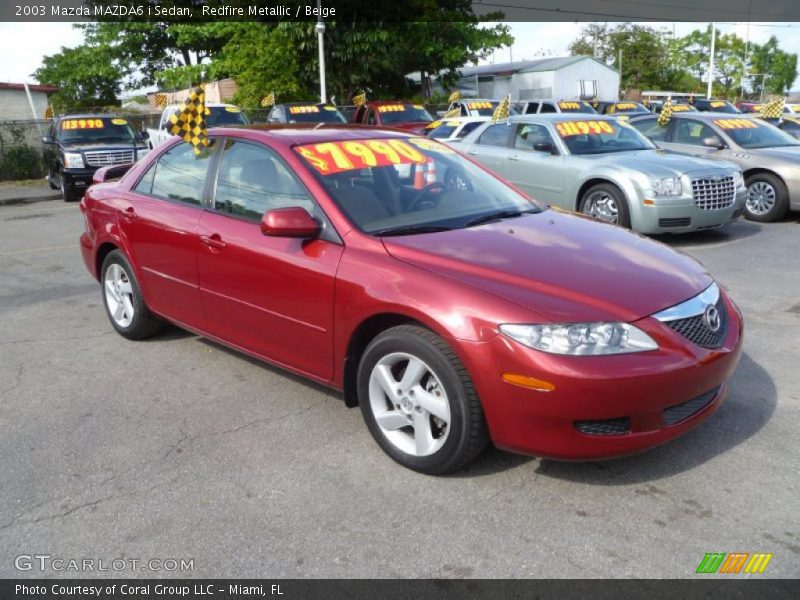 Redfire Metallic / Beige 2003 Mazda MAZDA6 i Sedan