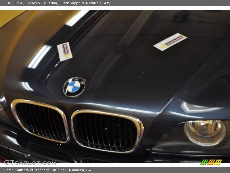 Black Sapphire Metallic / Grey 2002 BMW 5 Series 530i Sedan