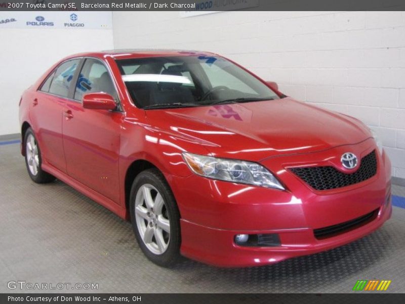 Barcelona Red Metallic / Dark Charcoal 2007 Toyota Camry SE