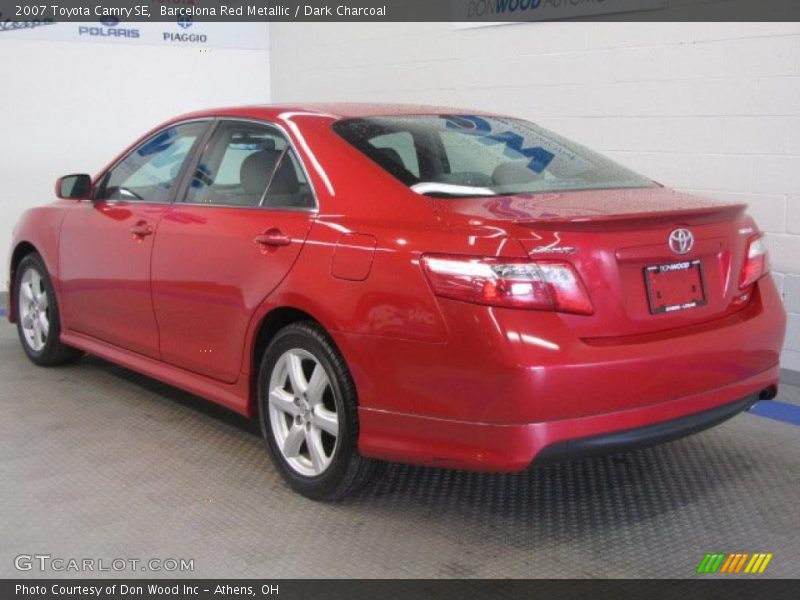 Barcelona Red Metallic / Dark Charcoal 2007 Toyota Camry SE