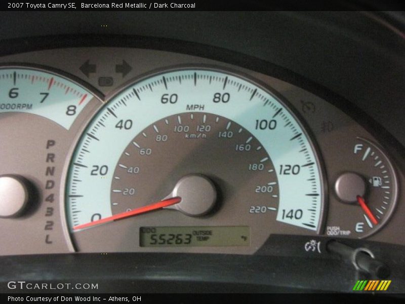 Barcelona Red Metallic / Dark Charcoal 2007 Toyota Camry SE