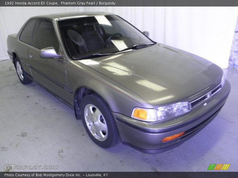Phantom Gray Pearl / Burgundy 1992 Honda Accord EX Coupe