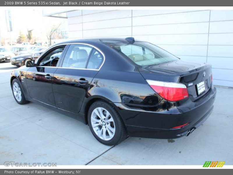 Jet Black / Cream Beige Dakota Leather 2009 BMW 5 Series 535xi Sedan