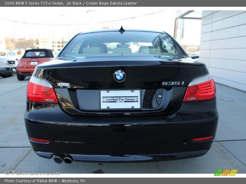 Jet Black / Cream Beige Dakota Leather 2009 BMW 5 Series 535xi Sedan