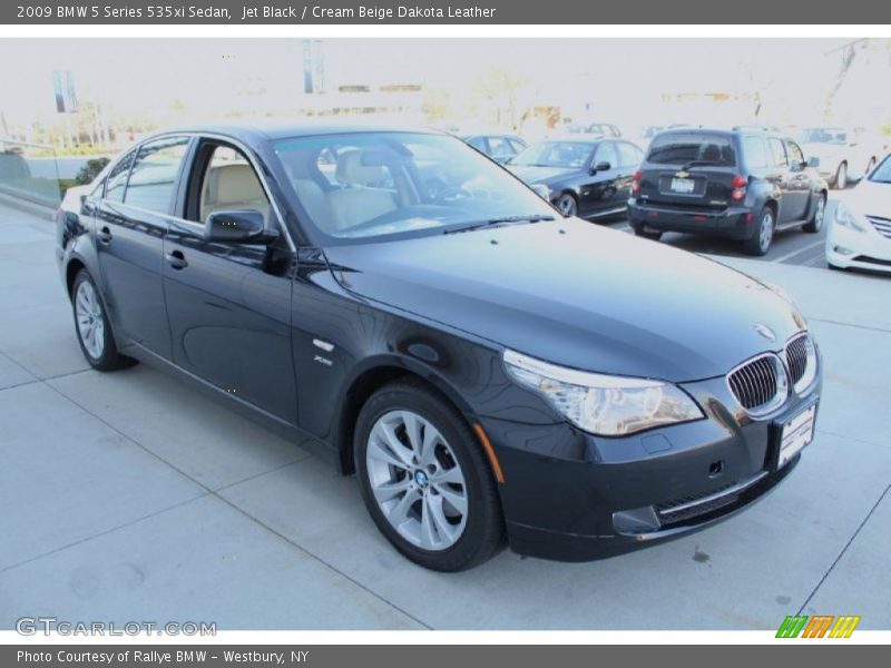 Jet Black / Cream Beige Dakota Leather 2009 BMW 5 Series 535xi Sedan