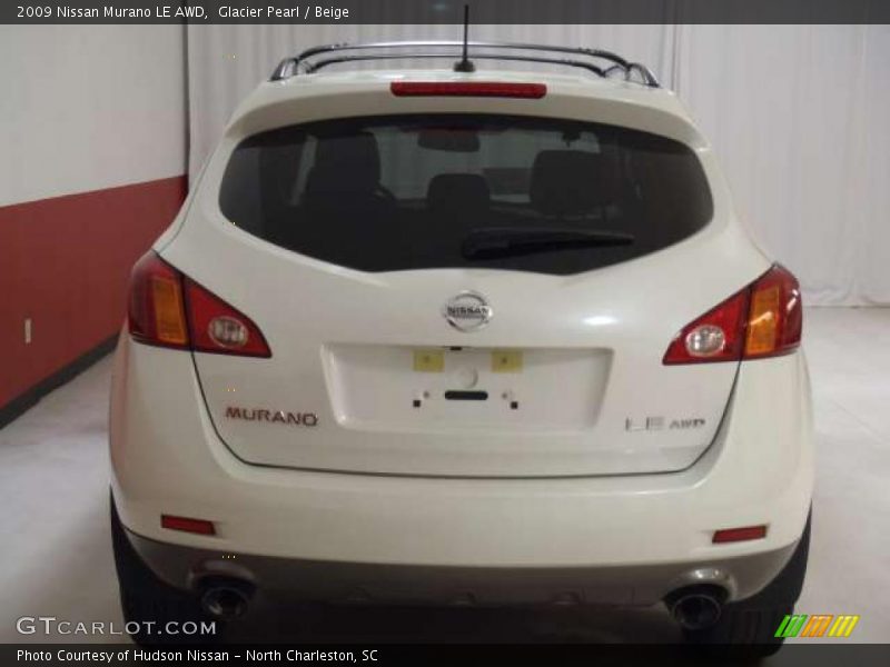 Glacier Pearl / Beige 2009 Nissan Murano LE AWD