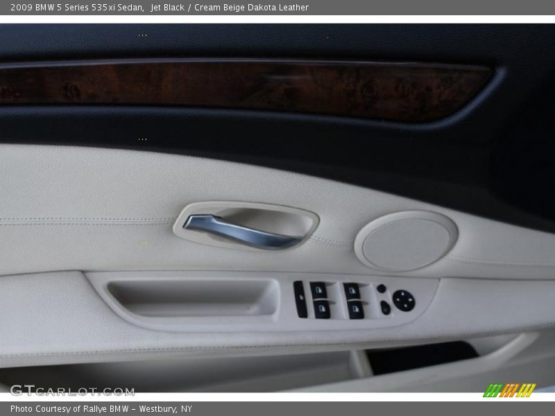 Jet Black / Cream Beige Dakota Leather 2009 BMW 5 Series 535xi Sedan