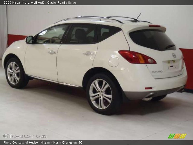 Glacier Pearl / Beige 2009 Nissan Murano LE AWD