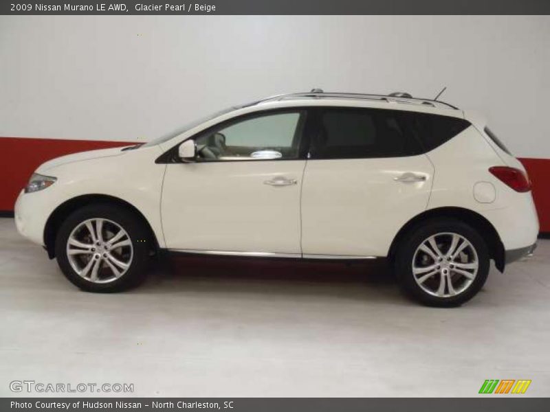 Glacier Pearl / Beige 2009 Nissan Murano LE AWD