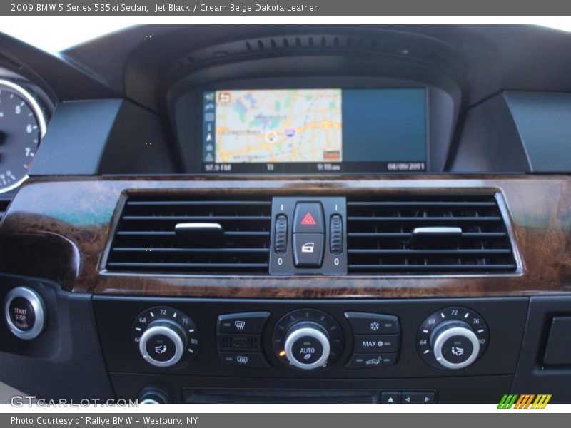 Jet Black / Cream Beige Dakota Leather 2009 BMW 5 Series 535xi Sedan