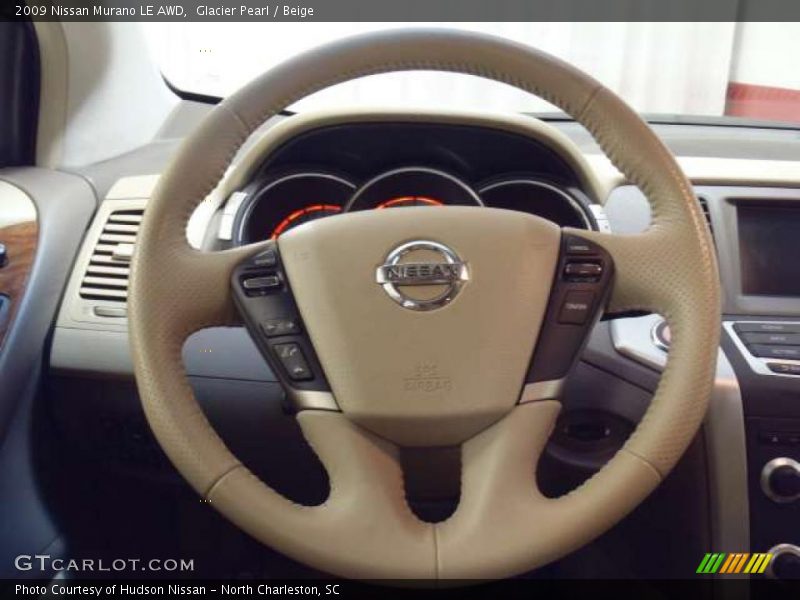 Glacier Pearl / Beige 2009 Nissan Murano LE AWD