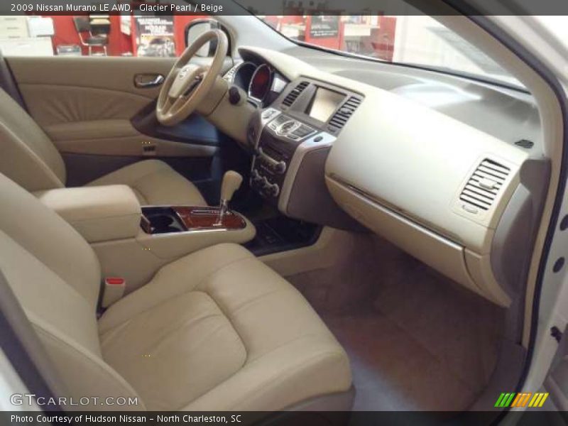 Glacier Pearl / Beige 2009 Nissan Murano LE AWD