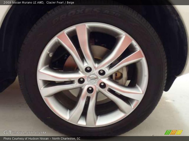 Glacier Pearl / Beige 2009 Nissan Murano LE AWD