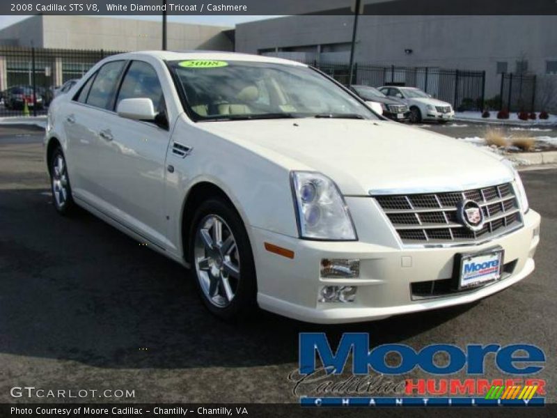 White Diamond Tricoat / Cashmere 2008 Cadillac STS V8