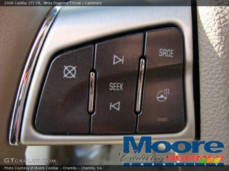White Diamond Tricoat / Cashmere 2008 Cadillac STS V8
